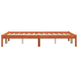Berkfield Home Beautiful Bed Frame without Mattress Wax Brown 135x190 cm Double - thumbnail 5