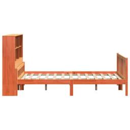 Berkfield Home Bookcase Bed without Mattress Wax Brown 150x200 cm King Solid Wood - thumbnail 5