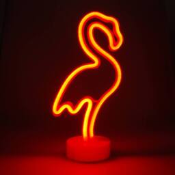 simpa LED Novelty Neon Flamingo Light in Red - thumbnail 1