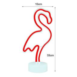 simpa LED Novelty Neon Flamingo Light in Red - thumbnail 2