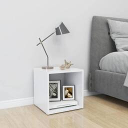 Berkfield Home TV Cabinet White 37x35x37 cm Engineered Wood - Size: 37 x 35 x 37 cm - thumbnail 2