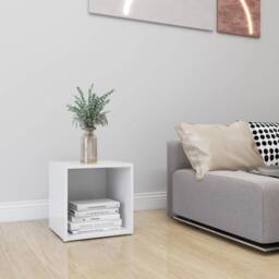 Berkfield Home TV Cabinet White 37x35x37 cm Engineered Wood - Size: 37 x 35 x 37 cm - thumbnail 6