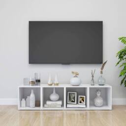 Berkfield Home TV Cabinet White 37x35x37 cm Engineered Wood - Size: 37 x 35 x 37 cm - thumbnail 9