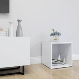 Berkfield Home TV Cabinet White 37x35x37 cm Engineered Wood - Size: 37 x 35 x 37 cm - thumbnail 7