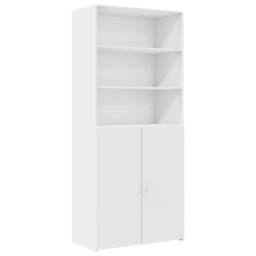 Berkfield Home Storage Cabinet White 80x42.5x225 cm Engineered Wood - thumbnail 6