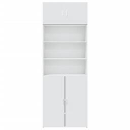 Berkfield Home Storage Cabinet White 80x42.5x225 cm Engineered Wood - thumbnail 4