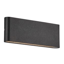 Nordlux Modern Outdoor Wall Light Black Aluminium Intergrated LED Weatherproof - Mains Powered, IP54 - thumbnail 1
