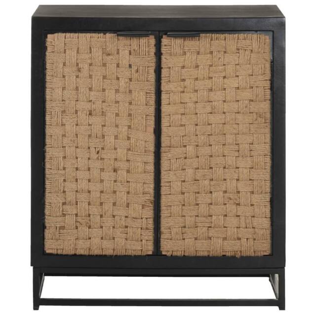 Berkfield Home Sideboard 60x35x70 cm Solid Mango Wood in Black - Size: 60 x 35 x 70 cm - image 1