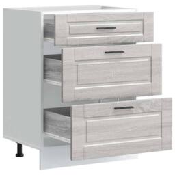 Berkfield Home Kitchen Base Cabinet Porto Grey Sonoma Engineered Wood - thumbnail 5