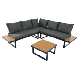 BTM 4-5 Seater Garden Furniture Outdoor Lounge Set with Reclining Seating in Grey - thumbnail 9