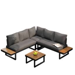 BTM 4-5 Seater Garden Furniture Outdoor Lounge Set with Reclining Seating in Grey - thumbnail 8