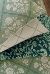 Helena Springfield 'Folk Trellis' Cotton Duvet Cover Set in Light Green - Size: King - thumbnail 5