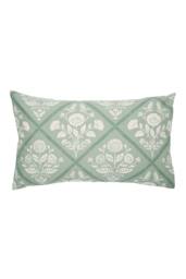 Helena Springfield 'Folk Trellis' Cotton Duvet Cover Set in Light Green - Size: King - thumbnail 3