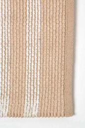 Homescapes Chenille Stripe Bath Mat 100% Cotton, 50 x 80 cm in Natural - thumbnail 4