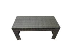 Fimous Garden Furniture Set with 2 Chairs 3 Stools Side Table Dark Grey Mixed - thumbnail 2