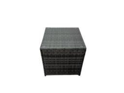 Fimous Garden Furniture Set with 2 Chairs 3 Stools Side Table Dark Grey Mixed - thumbnail 3