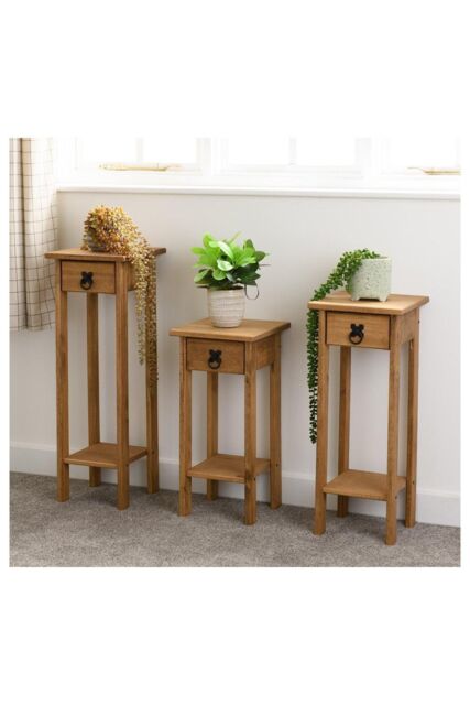 Seconique Corona Plant Stands (Set of 3) in Natural - image 1