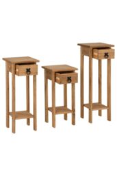 Seconique Corona Plant Stands (Set of 3) in Natural - thumbnail 3