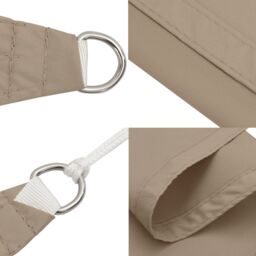 Berkfield Home Sunshade Sail Oxford Fabric Triangular 3.6x3.6x3.6 m Taupe - thumbnail 7