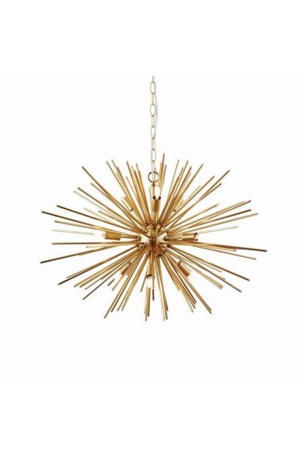 Netlighting Orta 9 Light Spherical Pendant Satin Brushed Gold Plate G9 - image 1