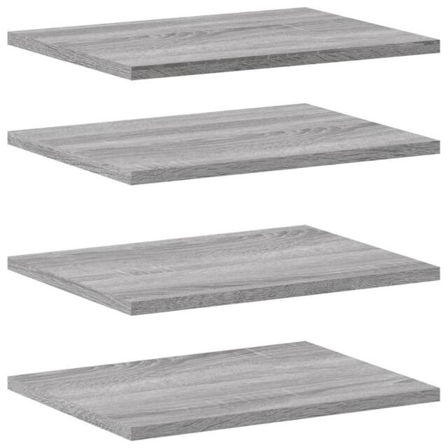 Berkfield Home Wall Shelves 4 pcs Grey Sonoma 40x30x1.5 cm Engineered Wood - image 1