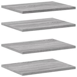 Berkfield Home Wall Shelves 4 pcs Grey Sonoma 40x30x1.5 cm Engineered Wood - thumbnail 1