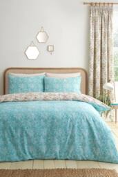 Dreams & Drapes 'Edena Decorative Floral' Easy Care Duvet Cover Set in Natural - Size: Single - thumbnail 4