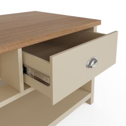 GFW Lancaster 2 Drawer Coffee Table in Cream - thumbnail 5