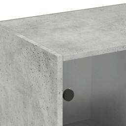 Berkfield Home Bookcase with Doors Concrete Grey 204x37x75 cm Engineered Wood - Size: 204 x 37 x 75 cm - thumbnail 9