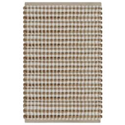 Berkfield Home Hand-Woven Jute Bathroom Mat Set Fabric Natural & White in Brown - thumbnail 2