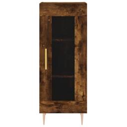 Berkfield Home Sideboard Smoked Oak 34.5x34x90 cm Engineered Wood in Brown - thumbnail 5