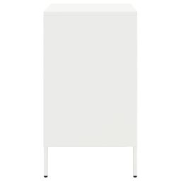 Berkfield Home Bedside Cabinets 2 pcs White 36x39x68 cm Steel - Size: 36 x 39 x 68 cm - thumbnail 6
