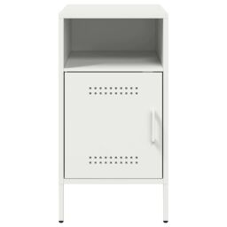 Berkfield Home Bedside Cabinets 2 pcs White 36x39x68 cm Steel - Size: 36 x 39 x 68 cm - thumbnail 5