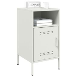 Berkfield Home Bedside Cabinets 2 pcs White 36x39x68 cm Steel - Size: 36 x 39 x 68 cm - thumbnail 2