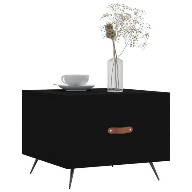 Berkfield Home Decorative Coffee Table Black 50x50x40 cm Engineered Wood - Size: 50 x 50 x 40 cm - image 1