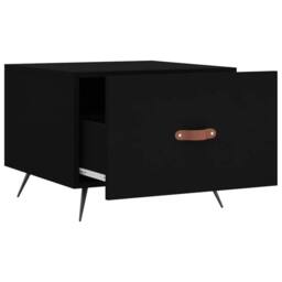 Berkfield Home Decorative Coffee Table Black 50x50x40 cm Engineered Wood - Size: 50 x 50 x 40 cm - thumbnail 6