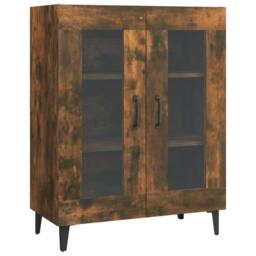 Berkfield Home Sideboard Smoked Oak 69.5x34x90 cm Engineered Wood in Brown - thumbnail 2