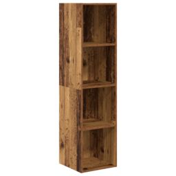 Berkfield Home Wall-mounted with Storage 4 pcs Old wood Engineered wood in Brown - thumbnail 7