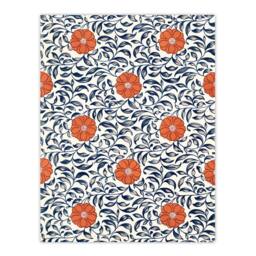 "Artery8 Owen Jones Simple Red Flower Bloom Pattern Wall Art Print in White - Size: W12"" x H16""" - thumbnail 1