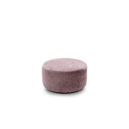 Abakus Direct Harriet Crushed Chenille Swivel Footstool in Pink - thumbnail 2