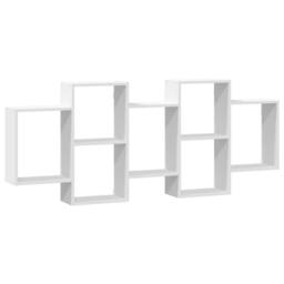 Berkfield Home Wall Shelf White 159x18x65 cm Engineered Wood - Size: 159 x 18 x 65 cm - thumbnail 1