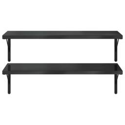 Berkfield Home Wall Shelves 2 pcs 100x40 cm Black Stainless Steel - thumbnail 5