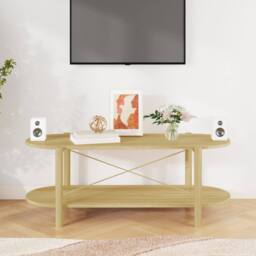 Berkfield Home Coffee Table 110x48x40 cm Engineered Wood in Brown - Size: 110 x 48 x 40 cm - thumbnail 3