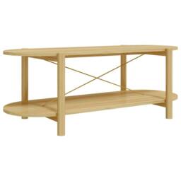Berkfield Home Coffee Table 110x48x40 cm Engineered Wood in Brown - Size: 110 x 48 x 40 cm - thumbnail 2