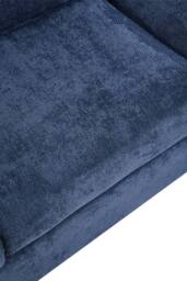 Living and Home 3-Seater Chenille Upholstered Sofa with Pillows in Blue - thumbnail 6