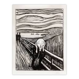 Artery8 Edvard Munch Framed Wall Art Print The Scream 1895 Black & White - Size: A4 - thumbnail 3