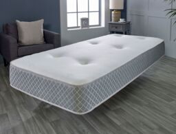 Starlight Beds Nebraska Tufted Hybrid Mattress Soft Feel Cool Touch Quilted Surface in Light Grey - Size: EU Double - thumbnail 4