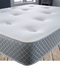 Starlight Beds Nebraska Tufted Hybrid Mattress Soft Feel Cool Touch Quilted Surface in Light Grey - Size: EU Double - thumbnail 3