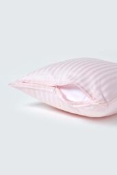 Homescapes Continental Egyptian Cotton Pillowcase 330 TC, 40 x 40 cm in Pink - thumbnail 3