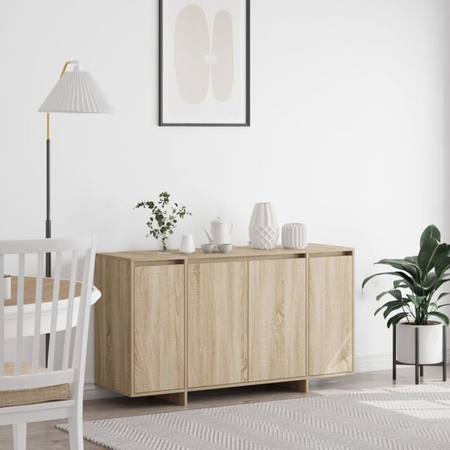 Berkfield Home Oak Sideboard Sonoma oak Engineered wood 135 x 41 x 75 cm in Brown - image 1